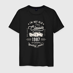 Футболка хлопковая мужская Я классический 1987, цвет: черный