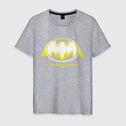 Футболка хлопковая мужская Batman logotype 2023, цвет: меланж