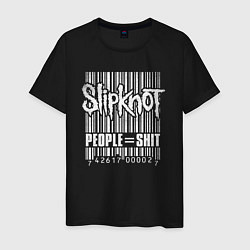 Футболка хлопковая мужская Slipknot bar code, цвет: черный