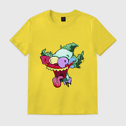Футболка хлопковая мужская Krusty head, цвет: желтый