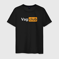 Футболка хлопковая мужская Vag club, цвет: черный