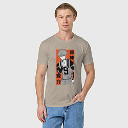 Футболка хлопковая мужская Кунигами, цвет: миндальный — фото 2