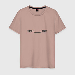 Футболка хлопковая мужская Dead Line, цвет: пыльно-розовый