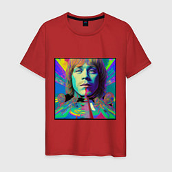 Футболка хлопковая мужская Brian Jones Glitch Modern Art, цвет: красный