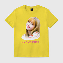 Футболка хлопковая мужская Lisa Blackpink, цвет: желтый