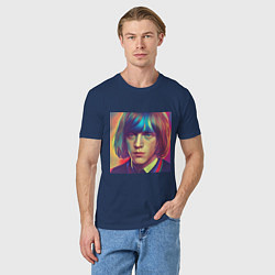 Футболка хлопковая мужская Brian Jones Glitch Art, цвет: тёмно-синий — фото 2