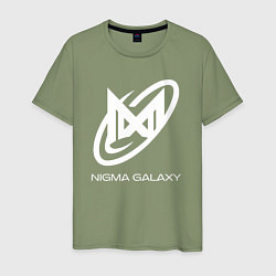 Футболка хлопковая мужская Nigma Galaxy logo, цвет: авокадо