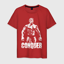 Футболка хлопковая мужская Arnold conquer, цвет: красный