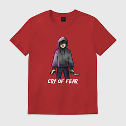 Футболка хлопковая мужская Simon - Cry of Fear, цвет: красный