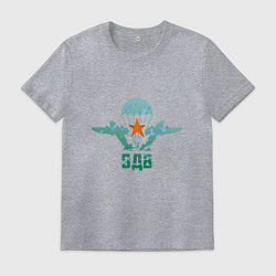 Футболка хлопковая мужская ВДВ десантура, цвет: меланж