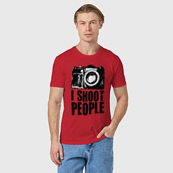 Футболка хлопковая мужская Shoot photographer, цвет: красный — фото 2