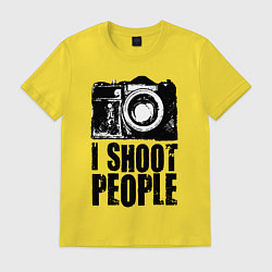 Футболка хлопковая мужская Shoot photographer, цвет: желтый