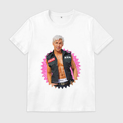 Футболка хлопковая мужская Полицейский Райан Гослинг, цвет: белый