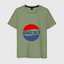 Футболка хлопковая мужская Pepsi, цвет: авокадо