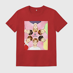 Футболка хлопковая мужская Astro team, цвет: красный