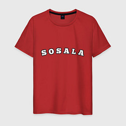 Футболка хлопковая мужская Sosala, цвет: красный