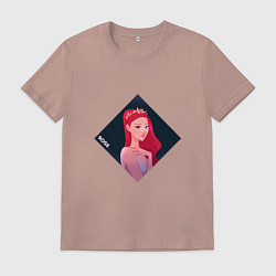 Футболка хлопковая мужская Арт Розе из BlackPink, цвет: пыльно-розовый