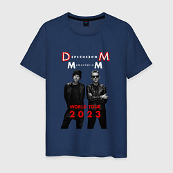 Футболка хлопковая мужская Depeche Mode 2023 Memento Mori - Dave & Martin 04, цвет: тёмно-синий