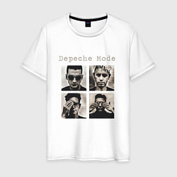 Футболка хлопковая мужская Depeche Mode - Violator Live 01, цвет: белый