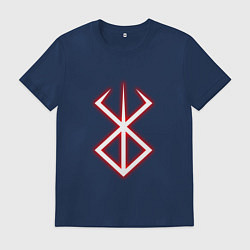Футболка хлопковая мужская Берсерк Неоновое Клейно, цвет: тёмно-синий