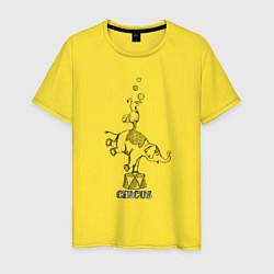 Футболка хлопковая мужская Циркачи, цвет: желтый