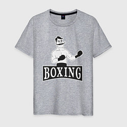 Футболка хлопковая мужская Boxing man, цвет: меланж