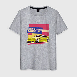 Футболка хлопковая мужская BMW M3 German Legend, цвет: меланж