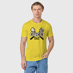 Футболка хлопковая мужская Кухонный папа, цвет: желтый — фото 2