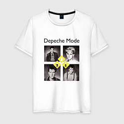 Футболка хлопковая мужская Depeche Mode - DM retro, цвет: белый