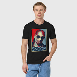 Футболка хлопковая мужская Snoop, цвет: черный — фото 2