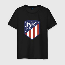 Футболка хлопковая мужская Atletico Madrid FC, цвет: черный