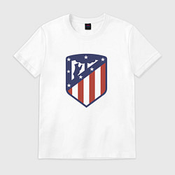 Футболка хлопковая мужская Atletico Madrid FC, цвет: белый