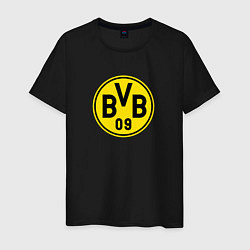 Футболка хлопковая мужская Borussia fc sport, цвет: черный