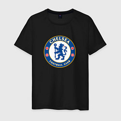 Футболка хлопковая мужская Chelsea fc sport, цвет: черный