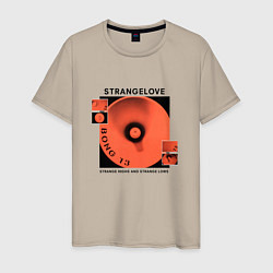 Футболка хлопковая мужская Depeche Mode - Strangelove Bong, цвет: миндальный