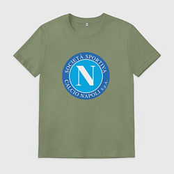 Футболка хлопковая мужская Napoli fc sport, цвет: авокадо