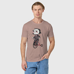 Футболка хлопковая мужская Saw bike, цвет: пыльно-розовый — фото 2