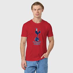 Футболка хлопковая мужская Tottenham Hotspur fc sport, цвет: красный — фото 2