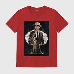 Футболка хлопковая мужская Оппенгеймер 23, цвет: красный