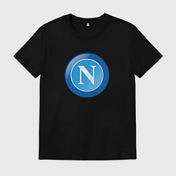 Футболка хлопковая мужская Napoli sport club, цвет: черный