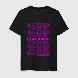 Футболка хлопковая мужская Blackpink kpop - музыкальная группа из Кореи, цвет: черный