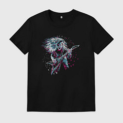 Футболка хлопковая мужская Color rock, цвет: черный