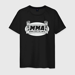 Футболка хлопковая мужская MMA sport, цвет: черный