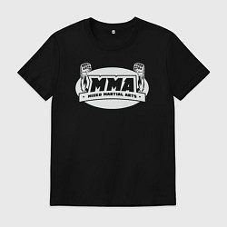 Футболка хлопковая мужская MMA sport, цвет: черный