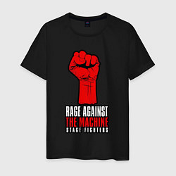 Футболка хлопковая мужская Rage against the machine - fist, цвет: черный