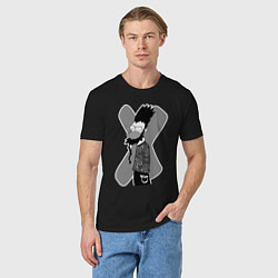 Футболка хлопковая мужская Static x - Homer Simpson, цвет: черный — фото 2