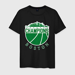 Футболка хлопковая мужская Boston champions, цвет: черный