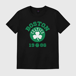 Футболка хлопковая мужская Boston Celtics 1986, цвет: черный