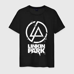 Футболка хлопковая мужская Linkin Park - white, цвет: черный