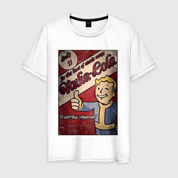 Футболка хлопковая мужская Vault boy - nuclear cola, цвет: белый